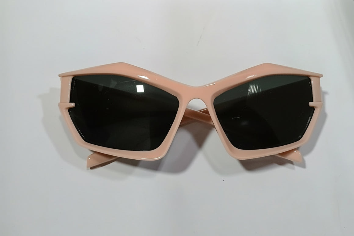 Kids Stylish Sunglasses – Peach Frame with Dark Green UV Lenses