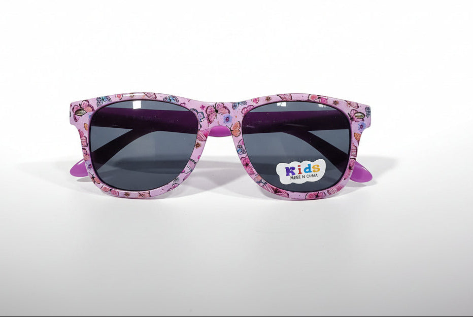 Kids Printed Sunglasses – Purple Frame with Dark UV Lenses