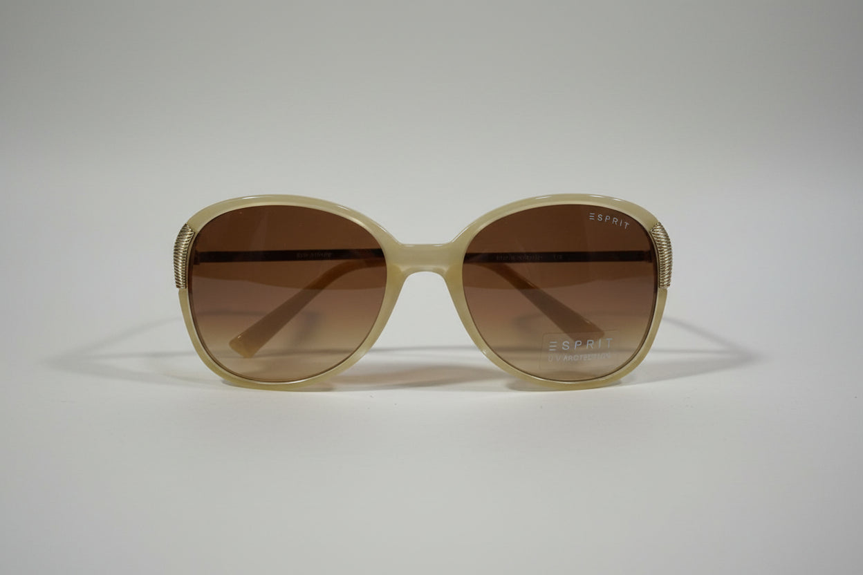 ESPRIT Oversized Round Sunglasses for Women – Gradient Brown Lens with UV Protection