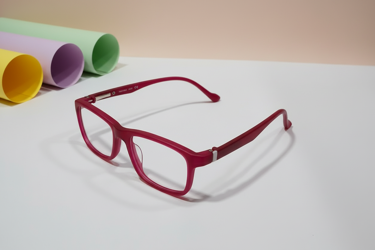 Kids Eyeglasses – Red Full-Rim Frame