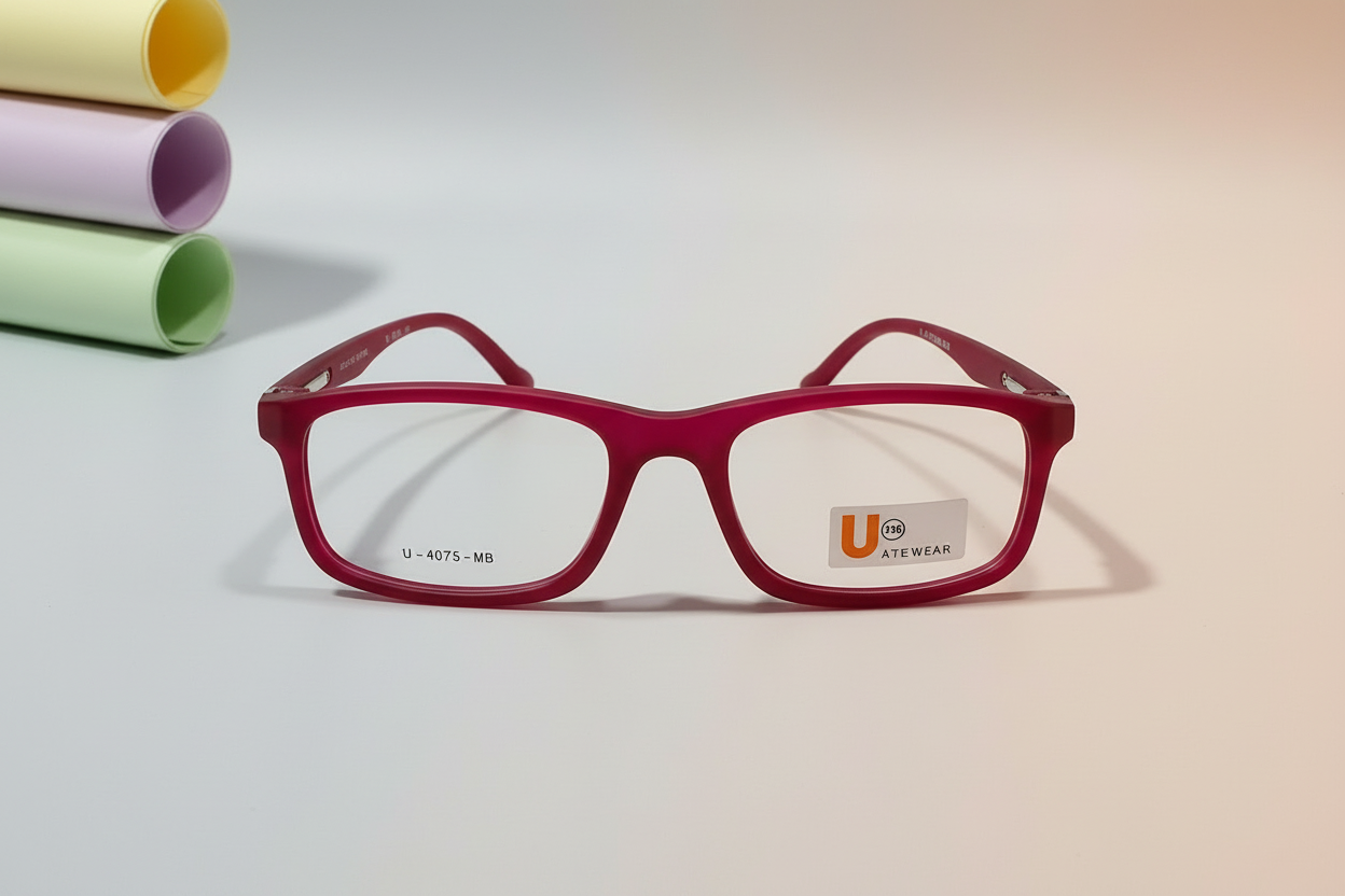 Kids Eyeglasses – Red Full-Rim Frame