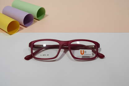 Kids Eyeglasses – Red Full-Rim Frame