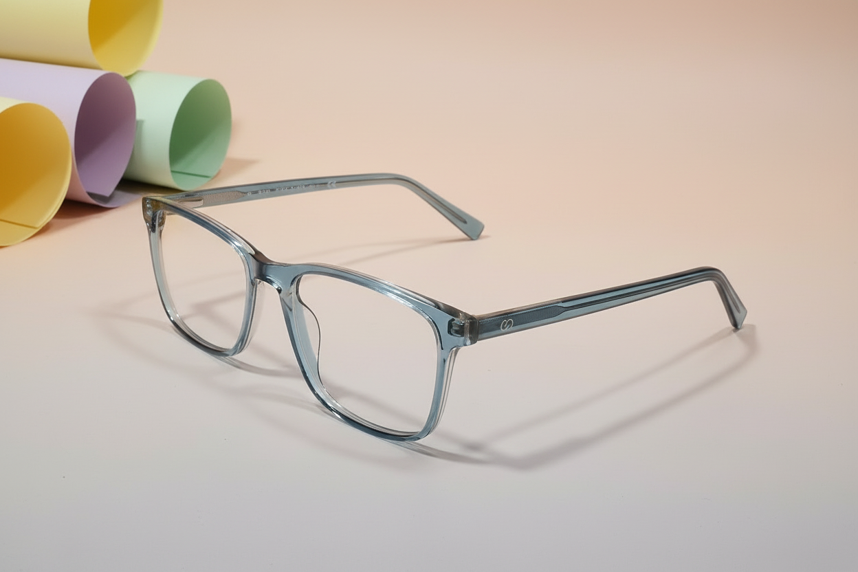 Skechers Teal Rectangular Eyeglasses – Lightweight Full-Rim Unisex Frame