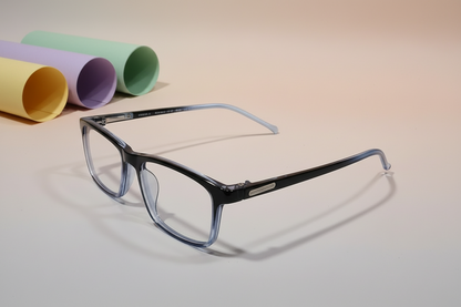 U Eyewear Kids Eyeglasses – Black & Blue Full-Rim Frame