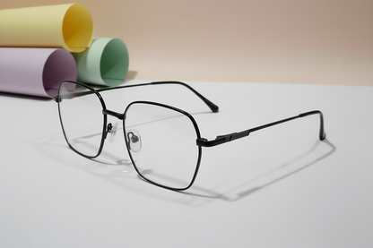 Daniel Hunter Unisex Eyeglasses – Black Metal Full-Rim Frame