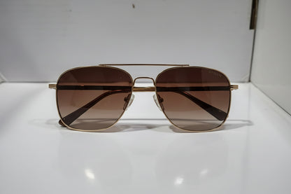 Opium Aviator Sunglasses – Gold Metal Frame with Brown Lenses