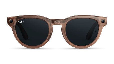 Rayban Meta Headliner (Gen 2) - Frame colour: Matt Transparent Peach, Lens colour: Clear to Grey Transitions