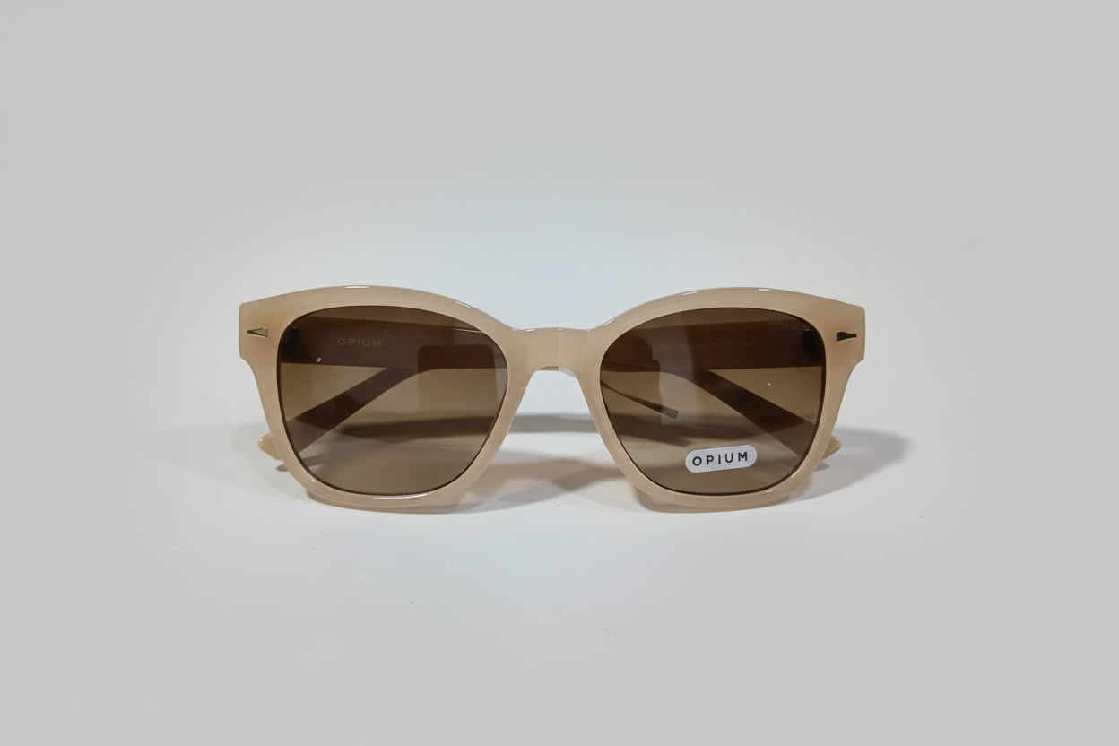 Opium Square Sunglasses – Beige Frame with Brown Gradient Lenses