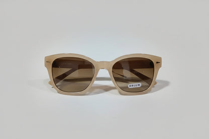 Opium Square Sunglasses – Beige Frame with Brown Gradient Lenses