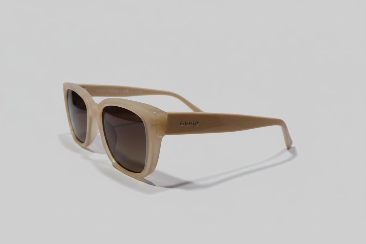 Opium Square Sunglasses – Beige Frame with Brown Gradient Lenses