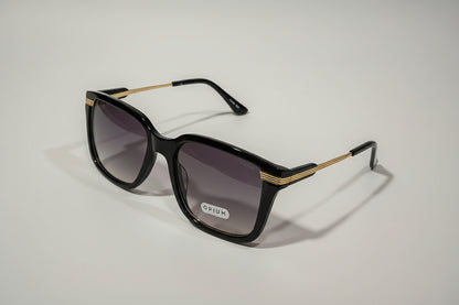 Opium Square Sunglasses – Black Frame with Smoke Grey Lenses