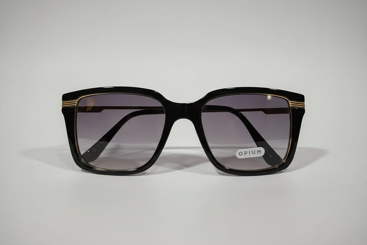 Opium Square Sunglasses – Black Frame with Smoke Grey Lenses