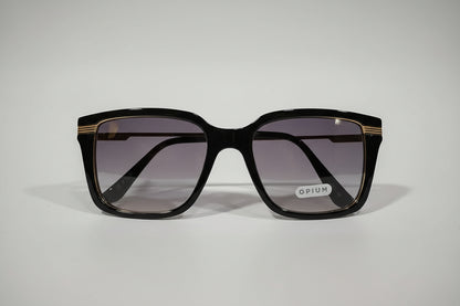 Opium Square Sunglasses – Black Frame with Smoke Grey Lenses