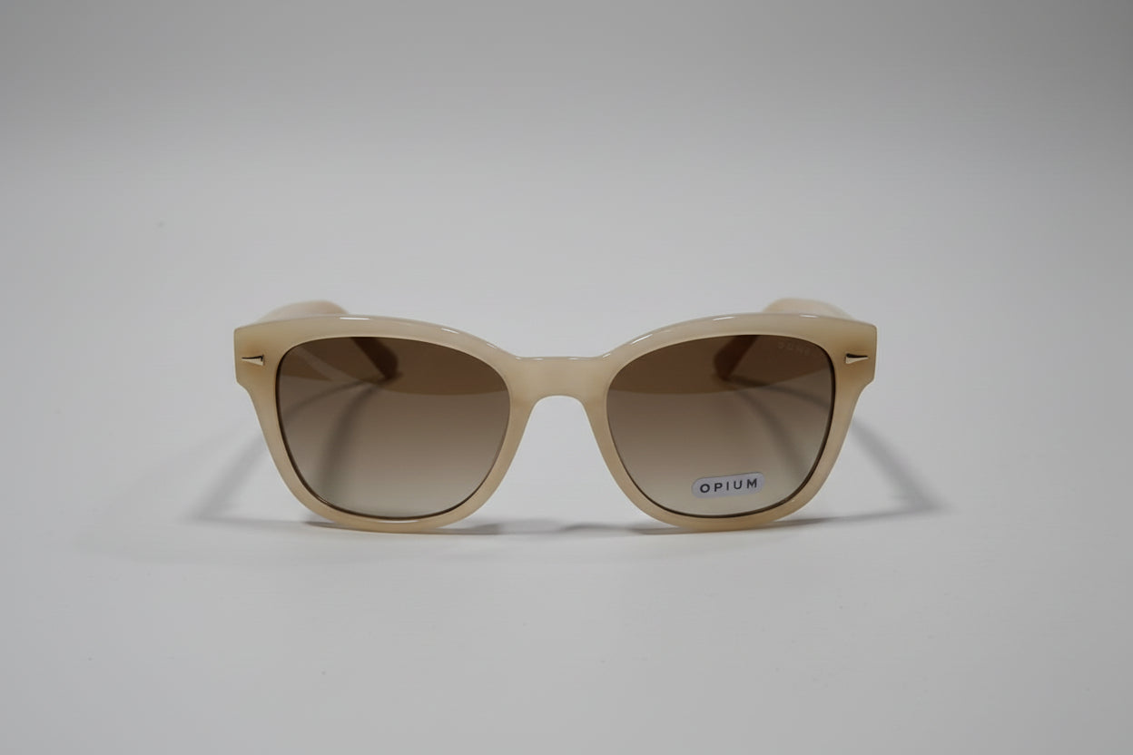 Opium Square Sunglasses – Beige Frame with Brown Gradient Lenses