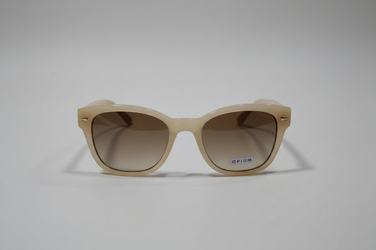 Opium Square Sunglasses – Beige Frame with Brown Gradient Lenses