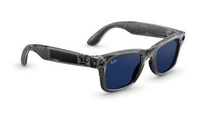 Rayban Meta Wayfarer (Gen 2) - Frame colour: Shiny Transparent Grey, Lens colour: Clear to Sapphire Transitions