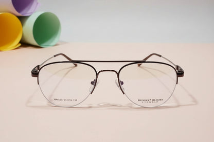 Wonder Memory Men’s Aviator Eyeglasses – Metal Frame with Memory Flex