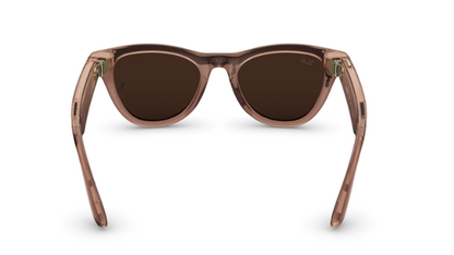 Rayban Meta Skyler (Gen 2) - Frame colour: Shiny Transparent Peach, Lens colour: Clear to Brown Transitions