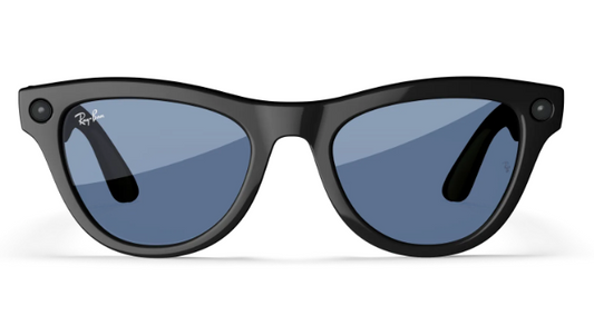 Rayban Meta Skyler (Gen 1) - Frame colour: Shiny Black, Lens colour: Clear Tint to Cerulean Blue Transitions