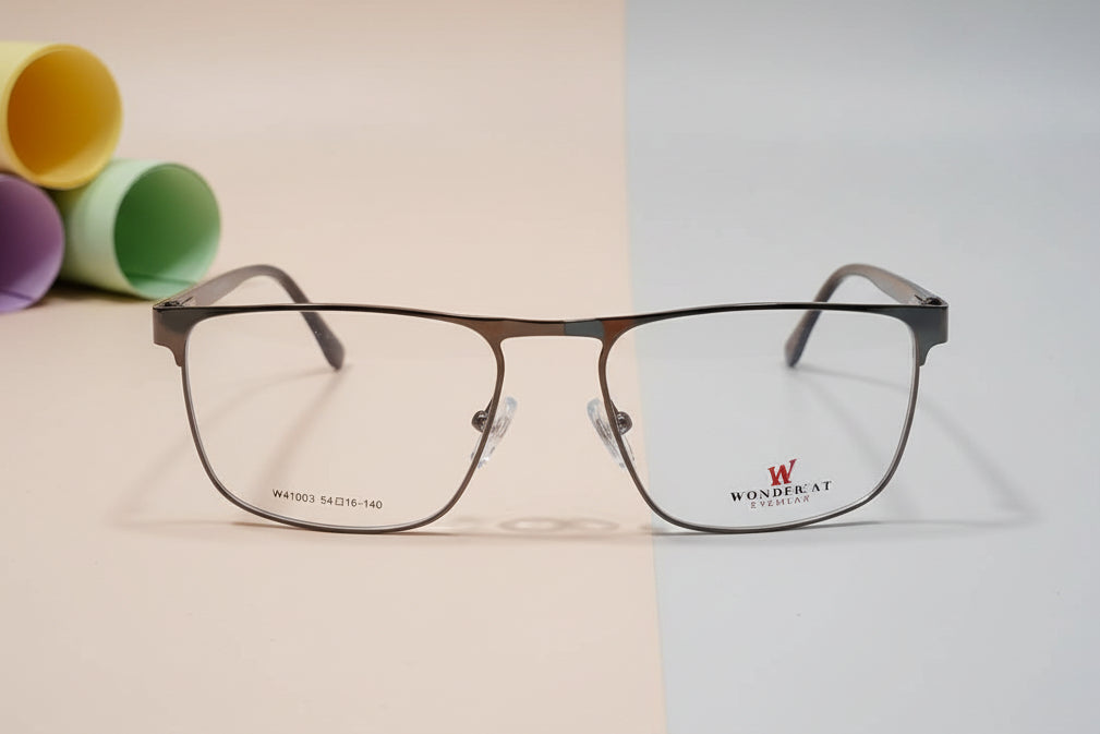 Wonder Eyewear Men’s Full-Rim Rectangle Eyeglass Frame – Brown