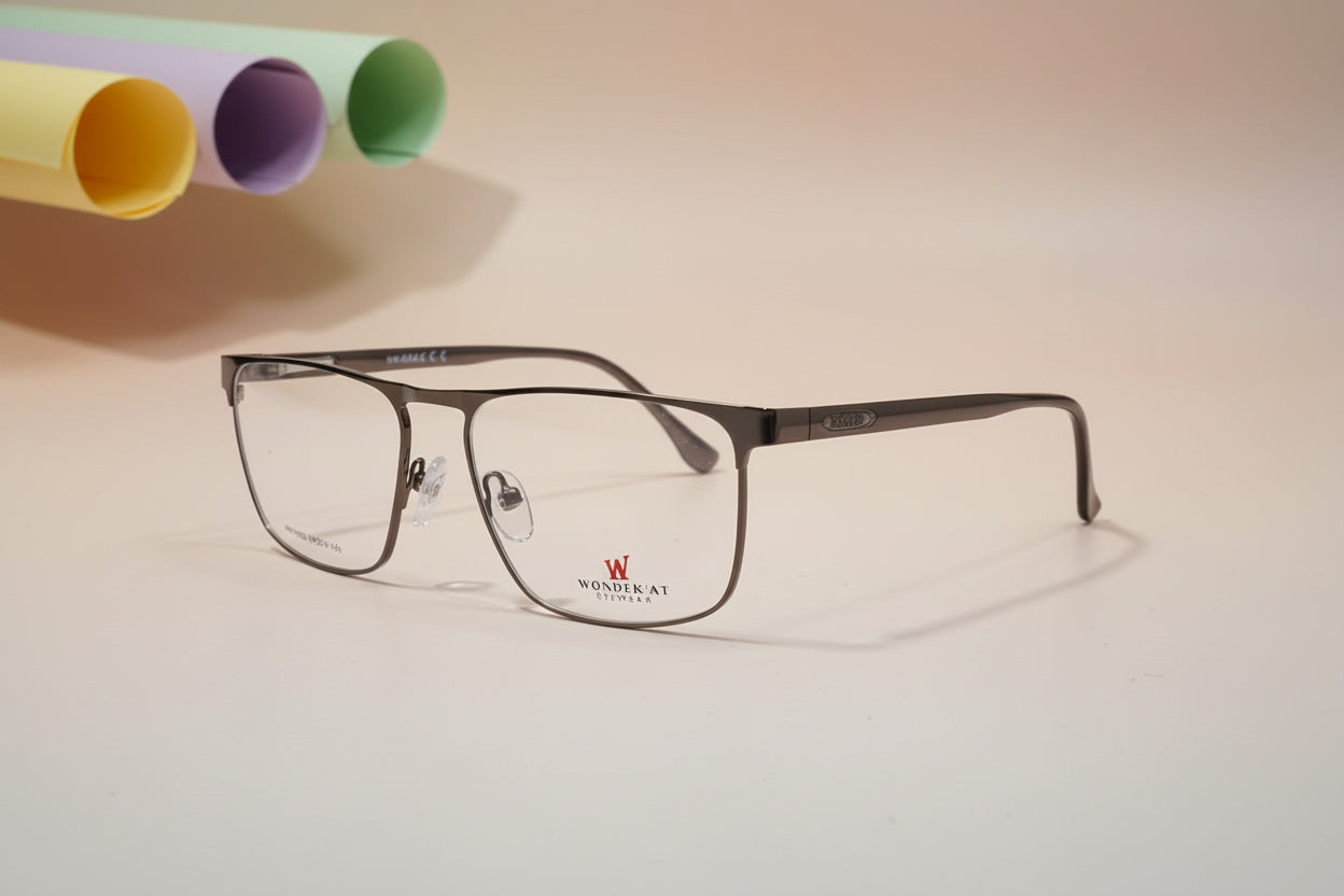 Wonder Eyewear Men’s Full-Rim Rectangle Eyeglass Frame – Brown