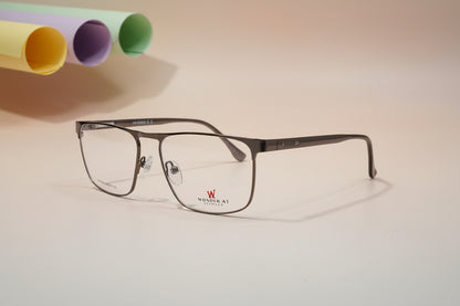 Wonder Eyewear Men’s Full-Rim Rectangle Eyeglass Frame – Brown