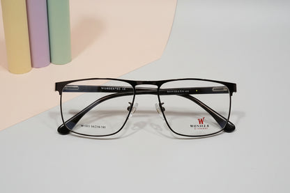 Wonder Eyewear Men’s Full-Rim Rectangle Eyeglass Frame – Brown