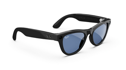 Rayban Meta Skyler (Gen 1) - Frame colour: Shiny Black, Lens colour: Clear Tint to Cerulean Blue Transitions