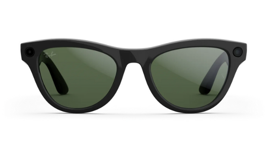 Rayban Meta Skyler (Gen 2) - Frame colour: Shiny Black, Lens colour: Clear to Graphite Green Transitions