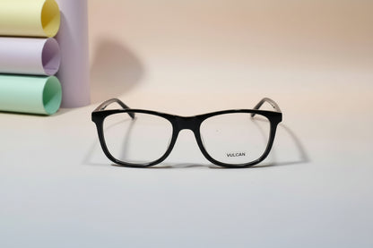 Vulcan Classic Black Rectangular Eyeglasses – Full Rim Frame