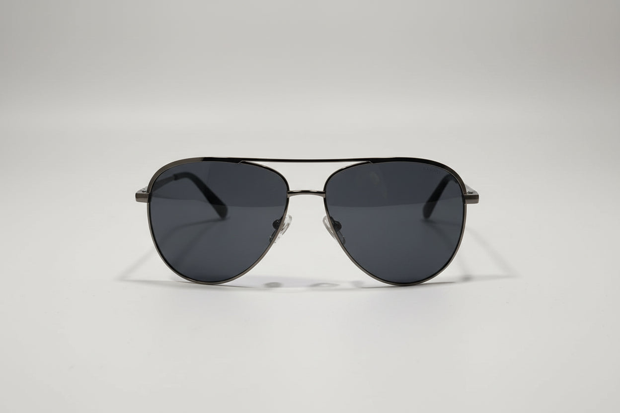Sandpiper Aviator Sunglasses – Gunmetal Frame with Dark Grey Lenses