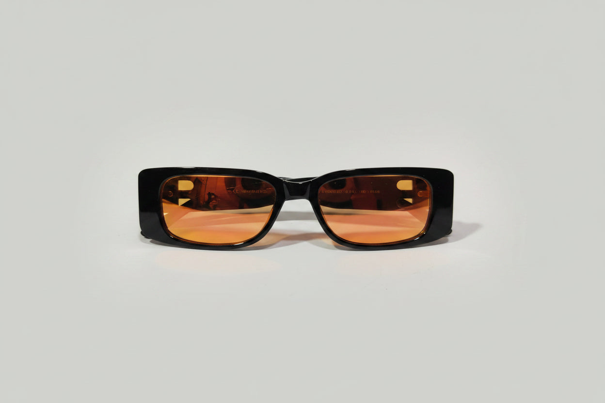 Stylish Rectangle Sunglasses for Kids – Black Frame with Pink Tinted Lenses