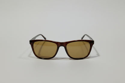 Classic Brown Square Sunglasses with Amber Tinted UV-Protected Lenses
