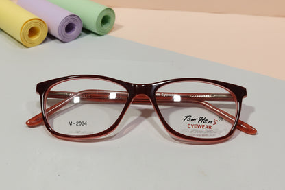 Tom Hans M-2034 Red Cat-Eye Eyeglasses for Women