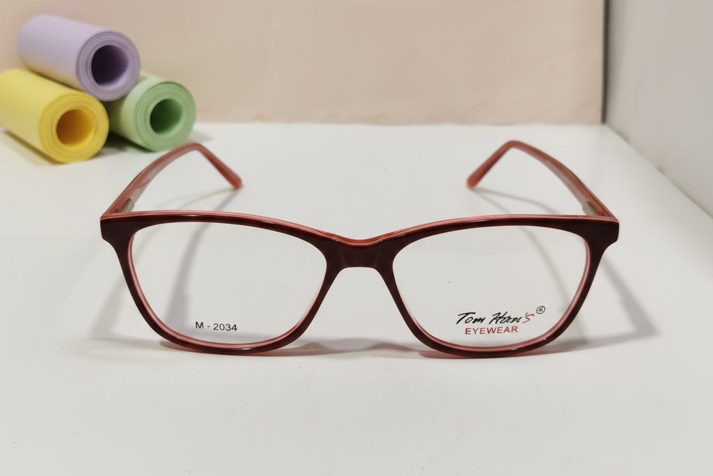 Tom Hans M-2034 Red Cat-Eye Eyeglasses for Women