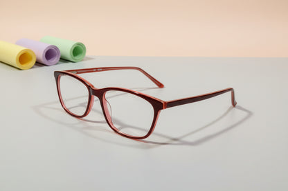 Tom Hans M-2034 Red Cat-Eye Eyeglasses for Women