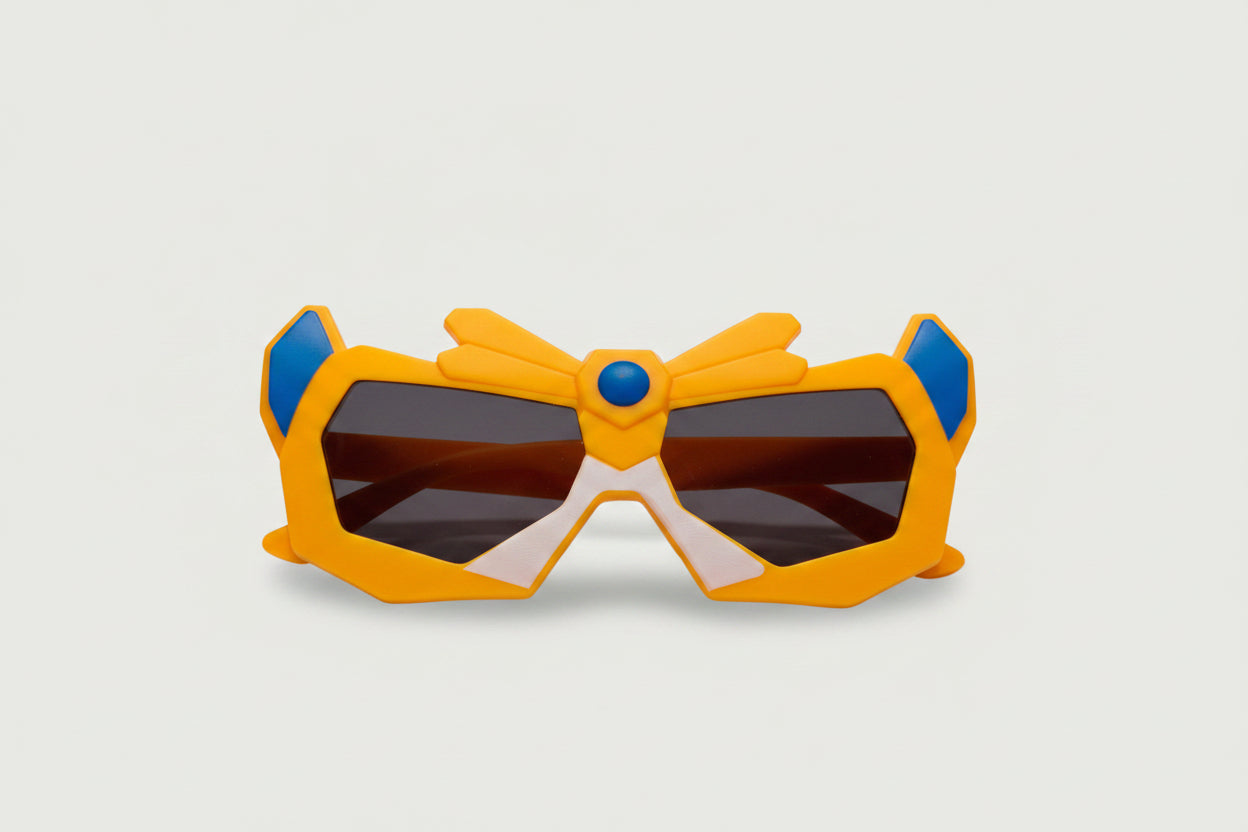Kids Superhero Adventure Sunglasses – Orange & Black UV Protection Shades