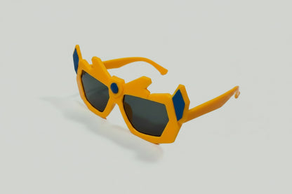 Kids Superhero Adventure Sunglasses – Orange & Black UV Protection Shades