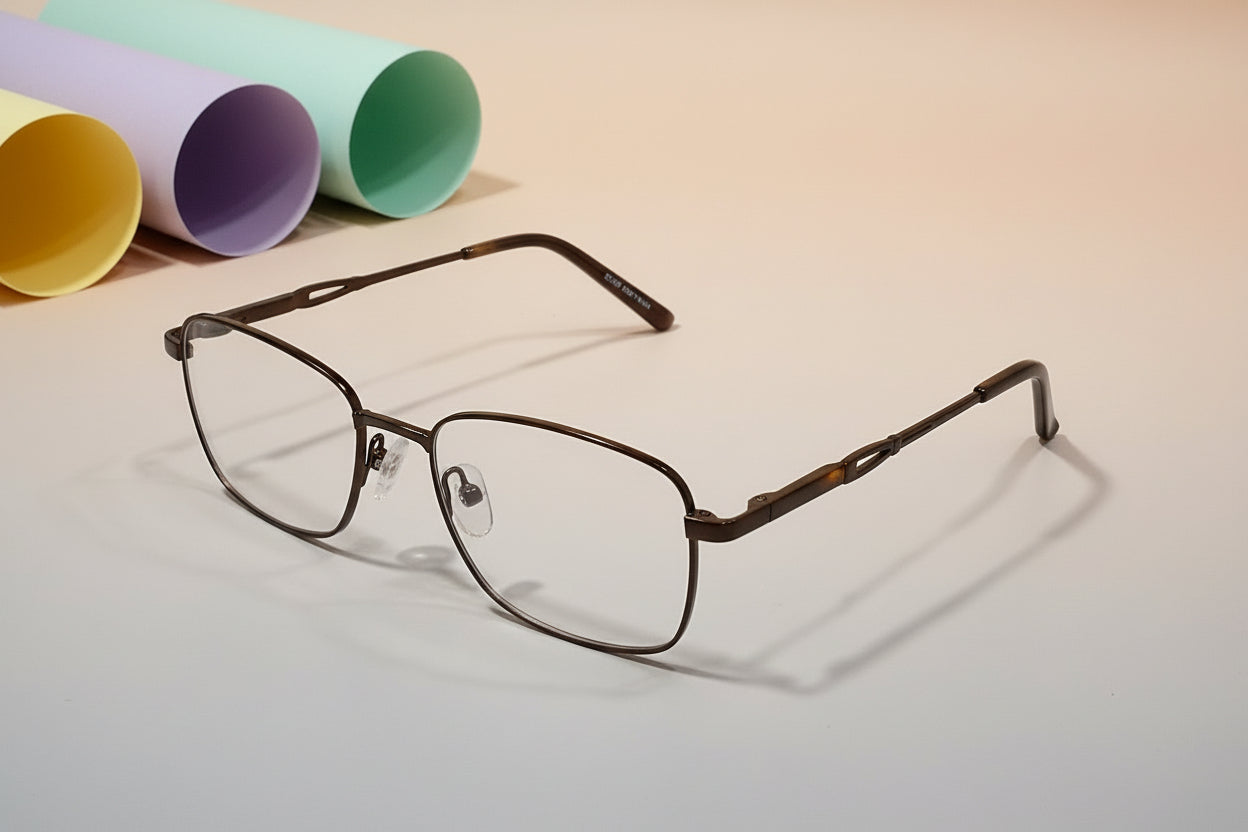 Oliver Classic Aviator Metal Eyeglasses – Lightweight Full-Rim Unisex Frame