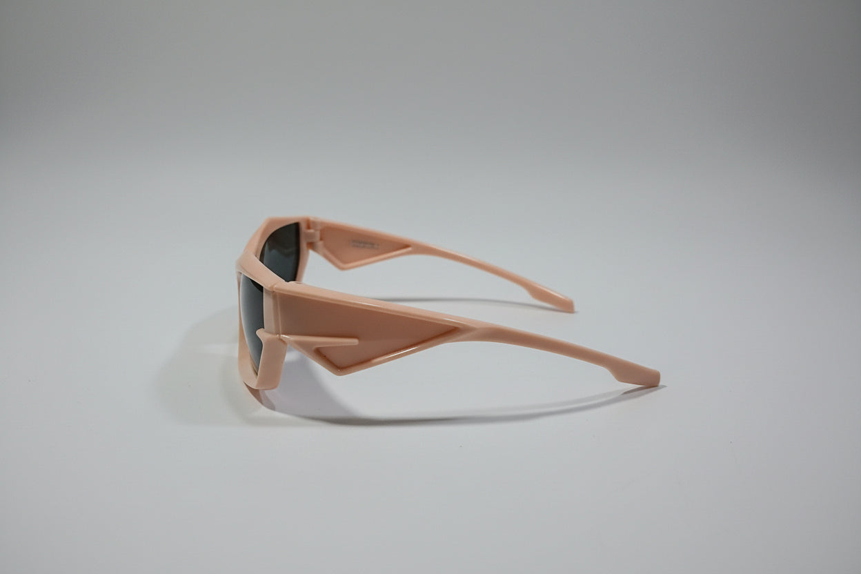 Kids Stylish Sunglasses – Peach Frame with Dark Green UV Lenses