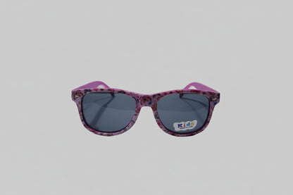 Kids Printed Sunglasses – Purple Frame with Dark UV Lenses