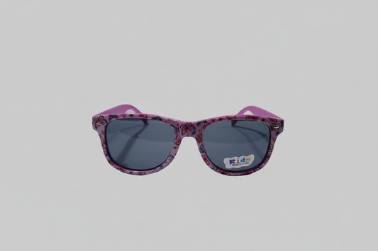 Kids Printed Sunglasses – Purple Frame with Dark UV Lenses