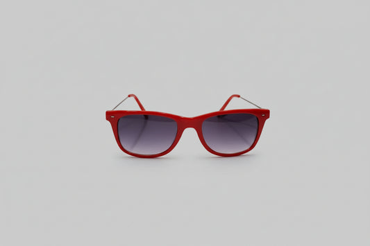 Kids Red Square Sunglasses – Classic Frame with Purple Gradient Lenses
