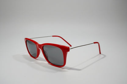 Kids Red Square Sunglasses – Classic Frame with Purple Gradient Lenses
