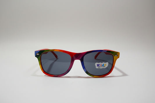 Kids Multicolour Sunglasses – Rainbow Frame with Dark Smoke Lenses