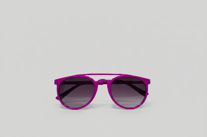 Kids Purple Round Sunglasses – Glossy Frame with Purple Gradient Lenses