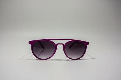 Kids Purple Round Sunglasses – Glossy Frame with Purple Gradient Lenses