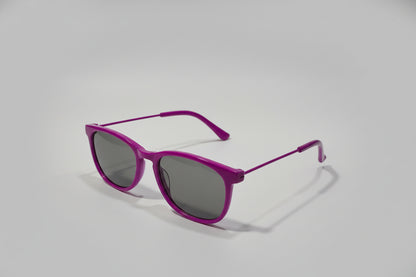Kids Purple Round Sunglasses – Glossy Frame with Purple Gradient Lenses