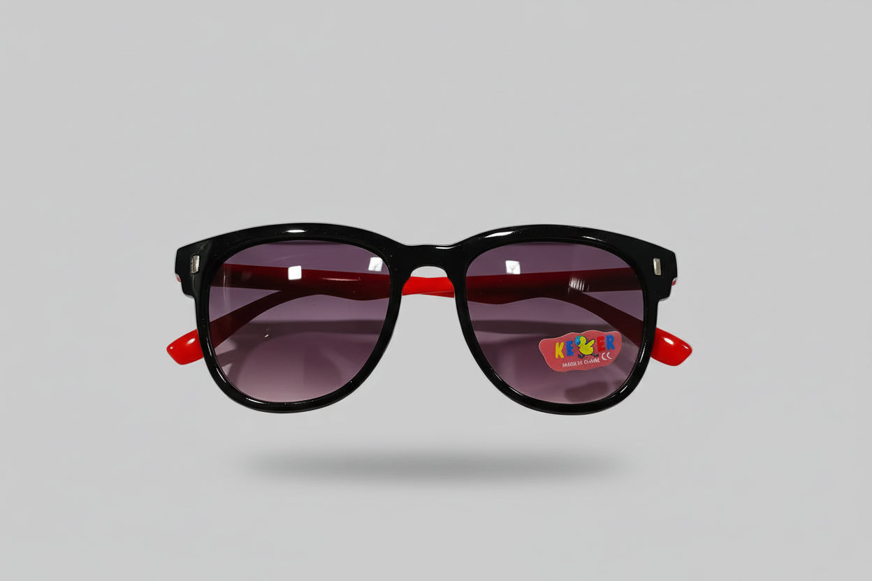 Kids Black Sunglasses – Classic Frame with Purple Gradient Lenses