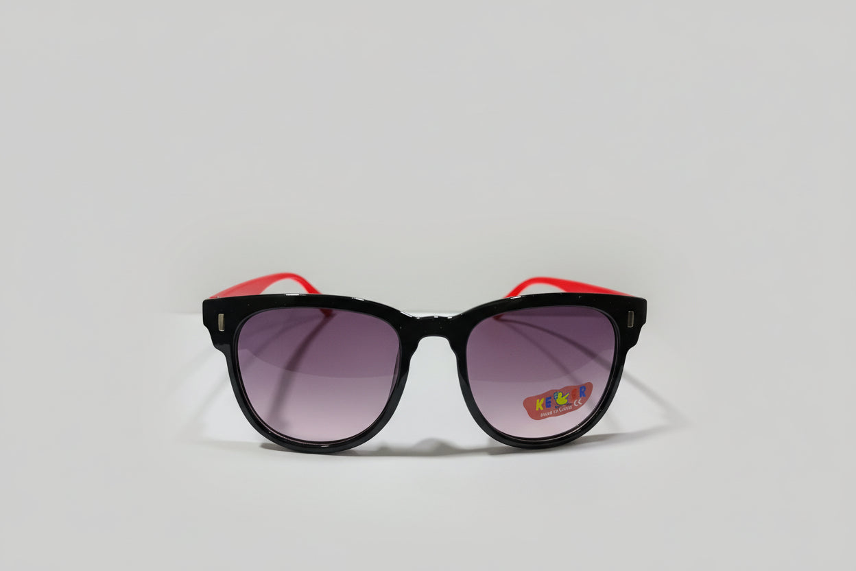 Kids Black Sunglasses – Classic Frame with Purple Gradient Lenses